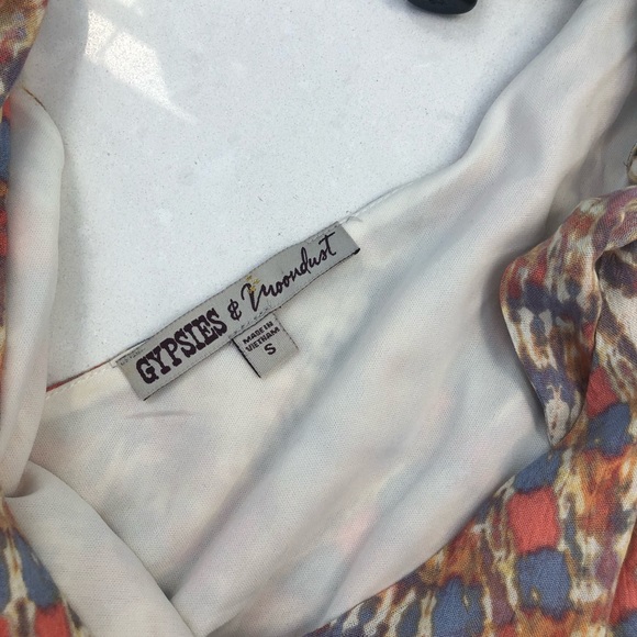 V neck rayon ruffle  Sz sm multi color slip on - Picture 5 of 7